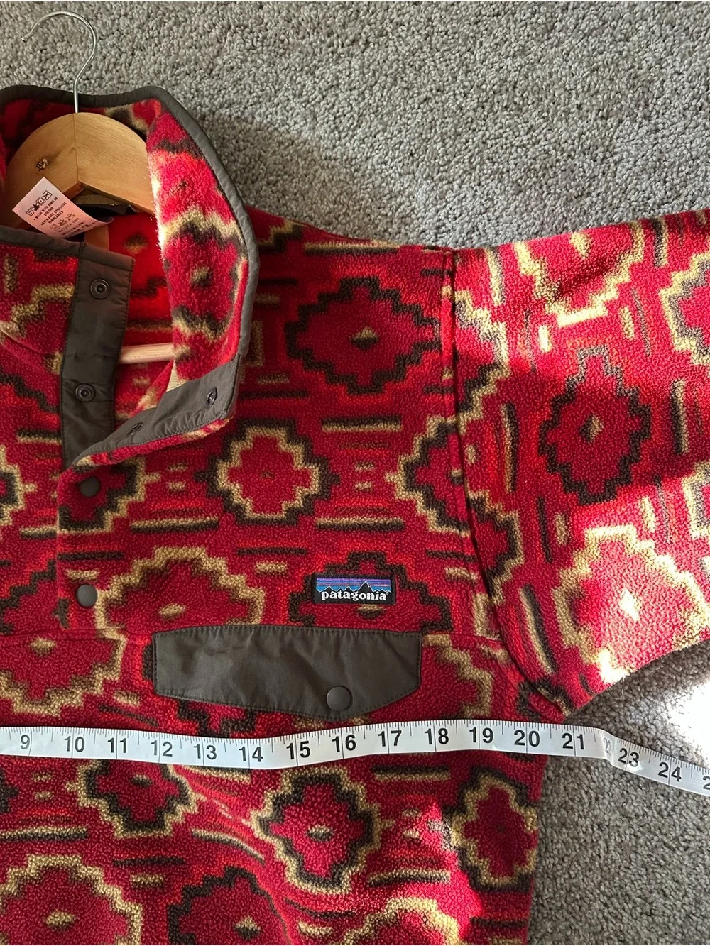 VTG Patagonia Synchilla Snap T Fleece Pullover Jacket Sweater Geometric Aztec